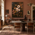 Flowers After Candlelight - interior setting 5 - expressive contemporary art painting