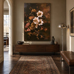 Flowers After Candlelight - interior setting 6 - expressive contemporary art painting