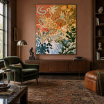 Garden of Restless Lines - interior setting 4 - expressive contemporary art painting