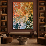 Garden of Restless Lines - interior setting 5 - expressive contemporary art painting
