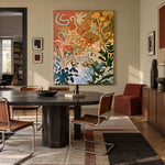 Garden of Restless Lines - interior setting 7 - expressive contemporary art painting