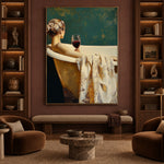 Held by Evening - interior setting 5 - expressive contemporary art painting
