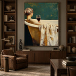Held by Evening - interior setting 6 - expressive contemporary art painting