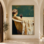 Held by Evening - interior setting 7 - expressive contemporary art painting