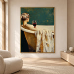 Held by Evening - interior setting 8 - expressive contemporary art painting