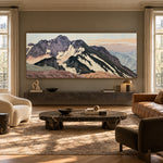 High Country Stillness - interior setting 3 - expressive contemporary art painting