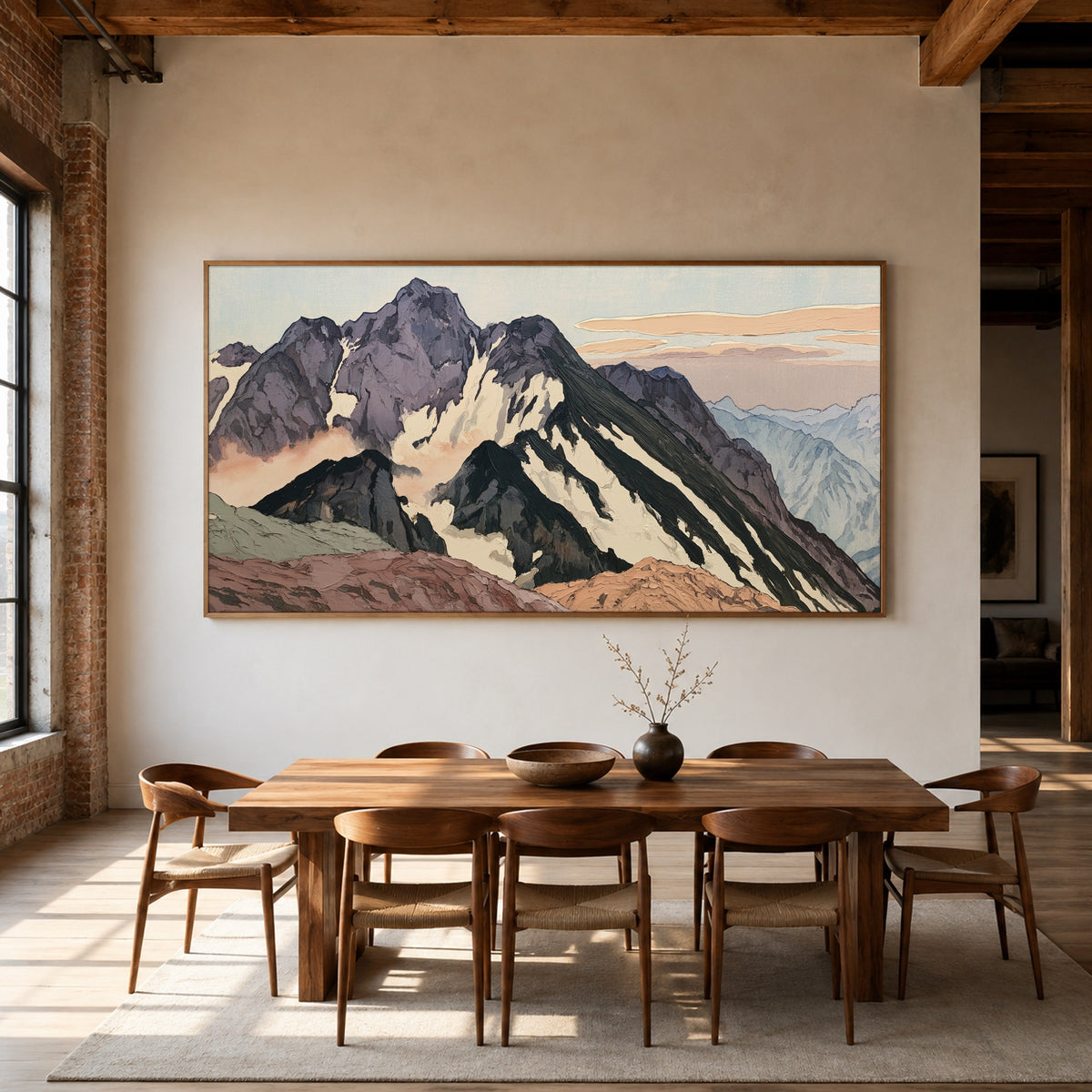 High Country Stillness - interior setting 6 - expressive contemporary art painting