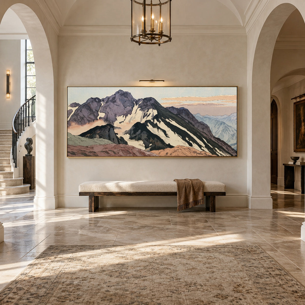 High Country Stillness - interior setting 7 - expressive contemporary art painting