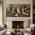 Hollyhock Evening Chorus - interior setting 3 - expressive contemporary art painting