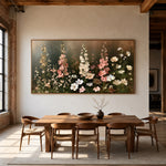 Hollyhock Evening Chorus - interior setting 6 - expressive contemporary art painting
