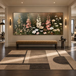 Hollyhock Evening Chorus - interior setting 8 - expressive contemporary art painting