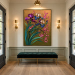 Iris in Amber Air - interior setting 6 - expressive contemporary art painting
