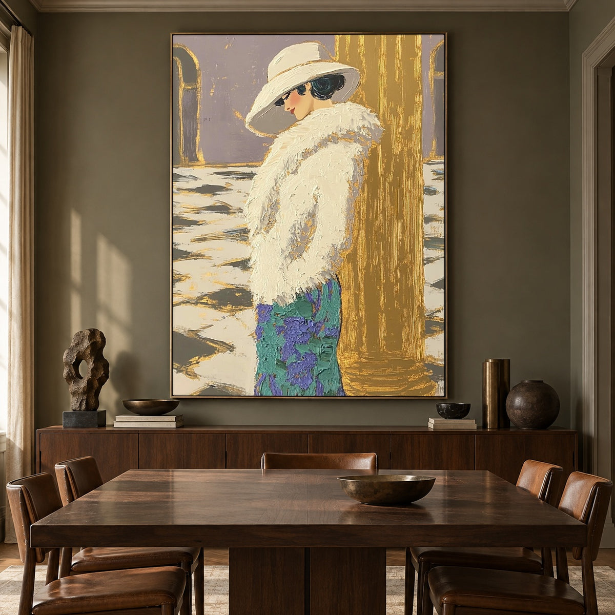 Ivory by the Colonnade displayed above a wood dining table