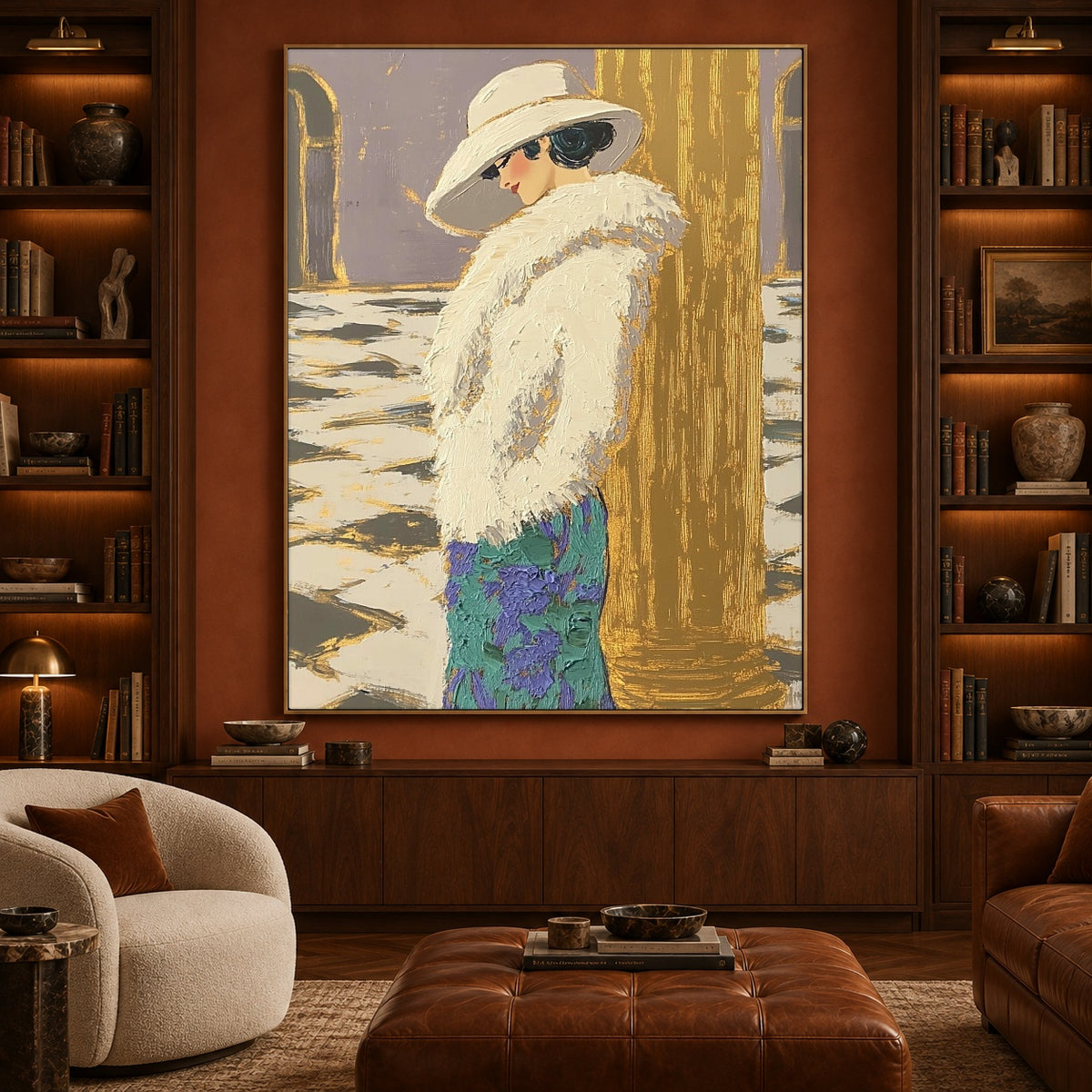 Ivory by the Colonnade - interior setting 4 - expressive contemporary art painting