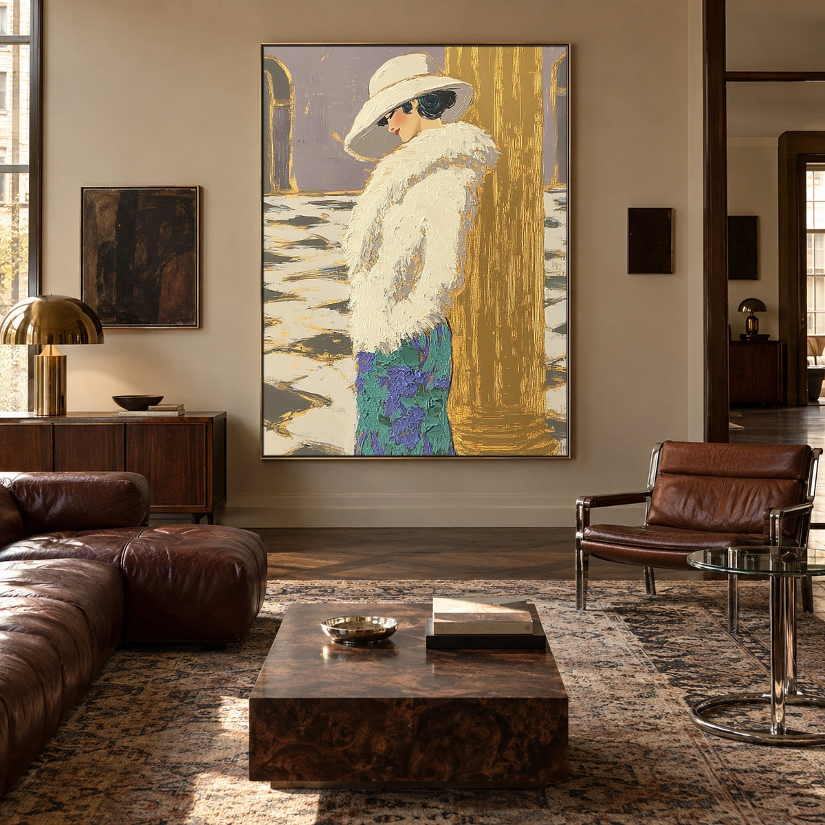Ivory by the Colonnade - interior setting 5 - expressive contemporary art painting