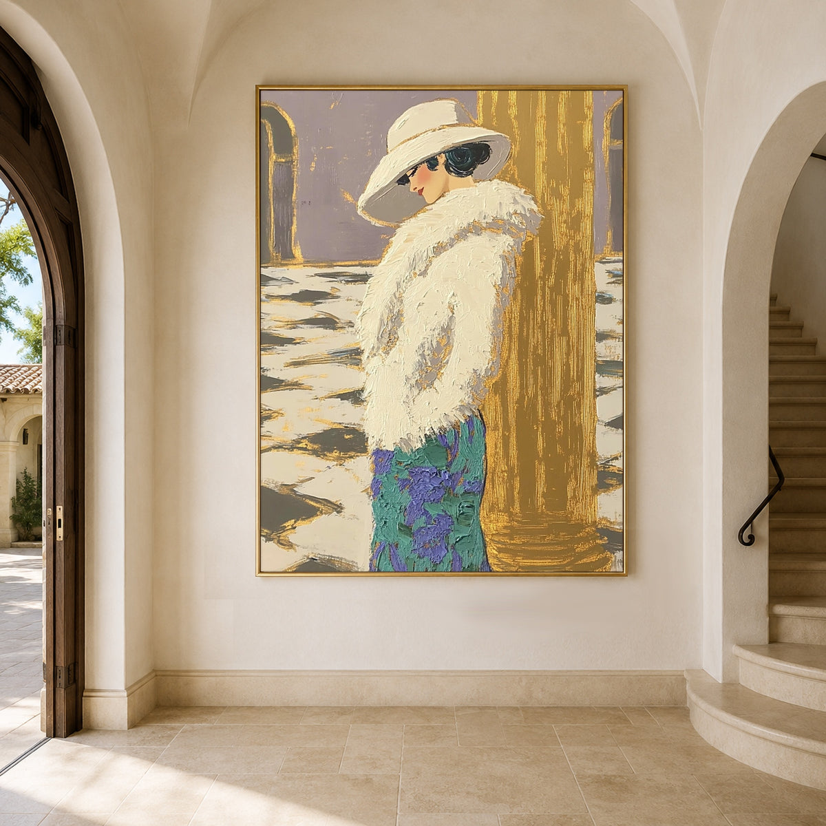 Ivory by the Colonnade - interior setting 7 - expressive contemporary art painting