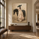 Ivory Ribbon Companion - interior setting 5 - expressive contemporary art painting