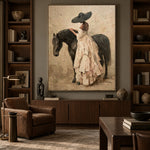 Ivory Ribbon Companion - interior setting 6 - expressive contemporary art painting