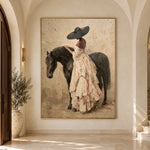 Ivory Ribbon Companion - interior setting 8 - expressive contemporary art painting