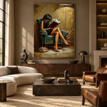 Lamplit Literary Hours - front-view living-room hero - expressive contemporary art painting