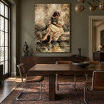 Lost Within Green Pages - interior setting 5 - expressive contemporary art painting