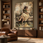 Lost Within Green Pages - interior setting 6 - expressive contemporary art painting