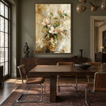 Magnolia in Golden Glass - interior setting 6 - expressive contemporary art painting