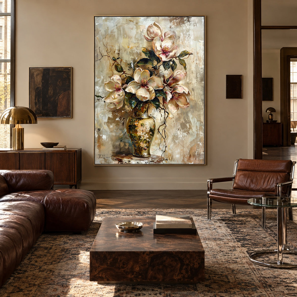 Magnolia Keepsake - interior setting 3 - expressive contemporary art painting