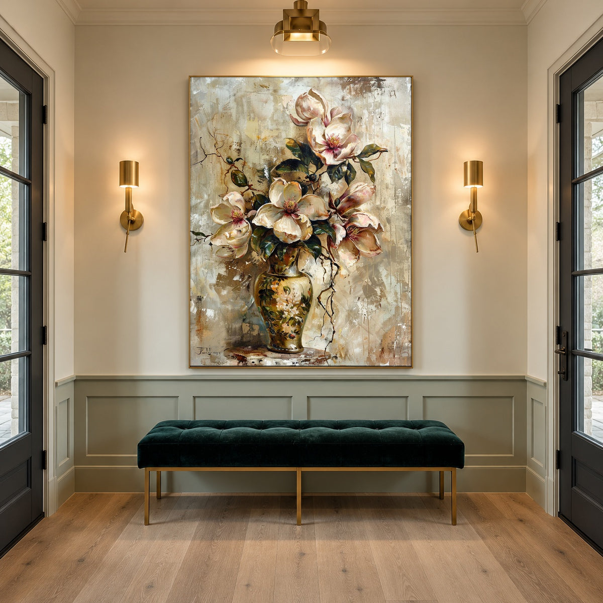 Magnolia Keepsake - interior setting 5 - expressive contemporary art painting