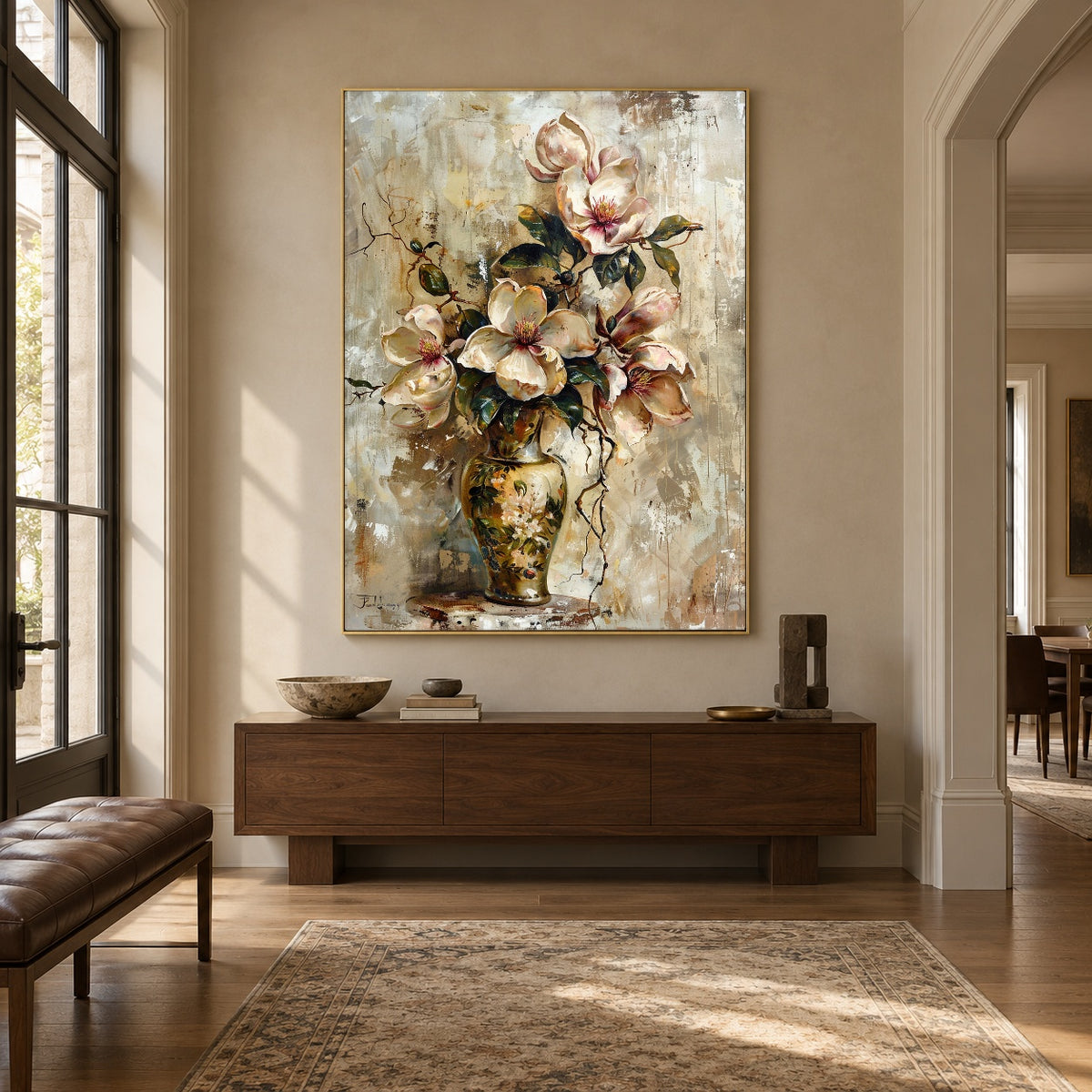 Magnolia Keepsake - interior setting 7 - expressive contemporary art painting