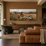 Meadow Before Dusk - distinct interior setting - panoramic wildflower meadow painting