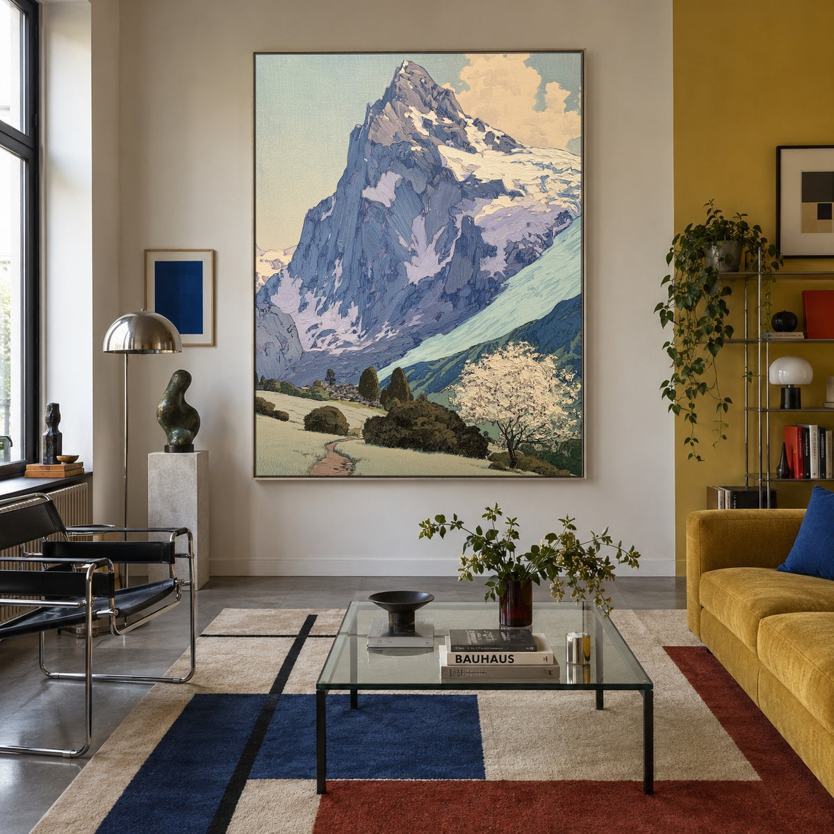 Meadow Below the Peak - interior setting 4 - expressive contemporary art painting