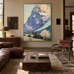 Meadow Below the Peak - interior setting 6 - expressive contemporary art painting