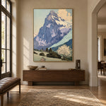 Meadow Below the Peak - interior setting 7 - expressive contemporary art painting