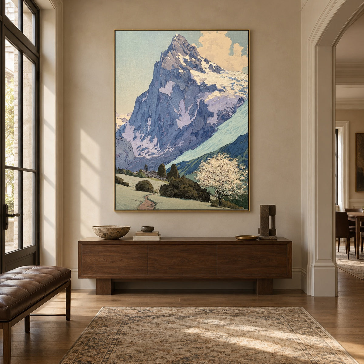 Meadow Below the Peak - interior setting 7 - expressive contemporary art painting