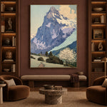 Meadow Below the Peak - interior setting 8 - expressive contemporary art painting
