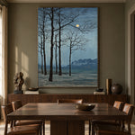 Moon Beyond Bare Branches - interior setting 8 - expressive contemporary art painting