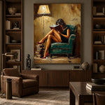 One More Chapter Tonight - front-view living-room hero - expressive contemporary art painting