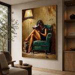One More Chapter Tonight - oblique view - expressive contemporary art painting