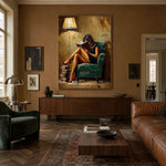 One More Chapter Tonight - interior setting 4 - expressive contemporary art painting