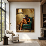 One More Chapter Tonight - interior setting 6 - expressive contemporary art painting