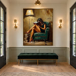 One More Chapter Tonight - interior setting 7 - expressive contemporary art painting