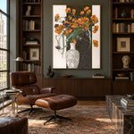 Orange Blossom Nocturne - interior setting 5 - expressive contemporary art painting