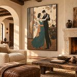 Our Last Tango Tonight - oblique view - expressive contemporary art painting