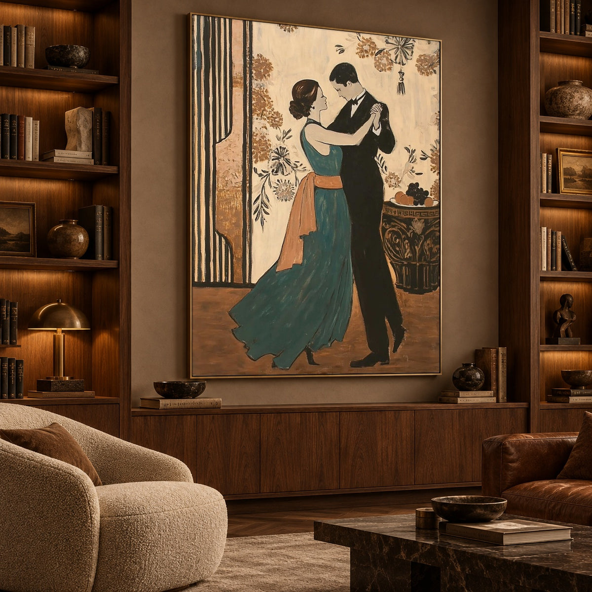 Our Last Tango Tonight - interior setting 7 - expressive contemporary art painting