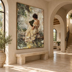 Pages Beside the Water - oblique view - expressive contemporary art painting
