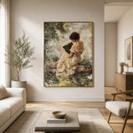 Pages Beside the Water - interior setting 4 - expressive contemporary art painting
