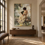 Pages Beside the Water - interior setting 6 - expressive contemporary art painting