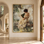 Pages Beside the Water - interior setting 8 - expressive contemporary art painting