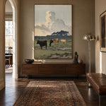Pasture Beneath Towering Clouds - interior setting 5 - expressive contemporary art painting